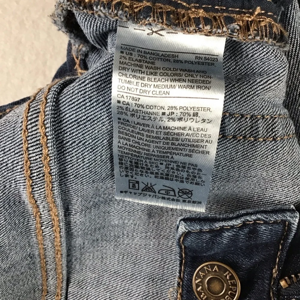 Banana Republic Factory Dark Blue Denim Bermuda Shorts
